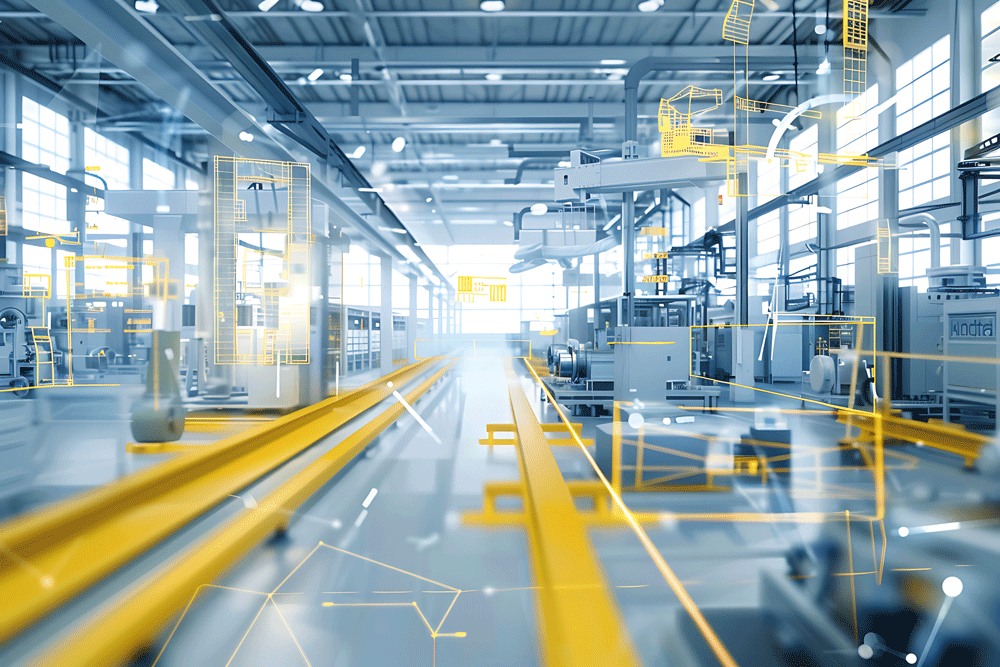 abstract-industrial-factory-with-connected-lines-shapes